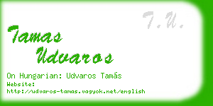tamas udvaros business card